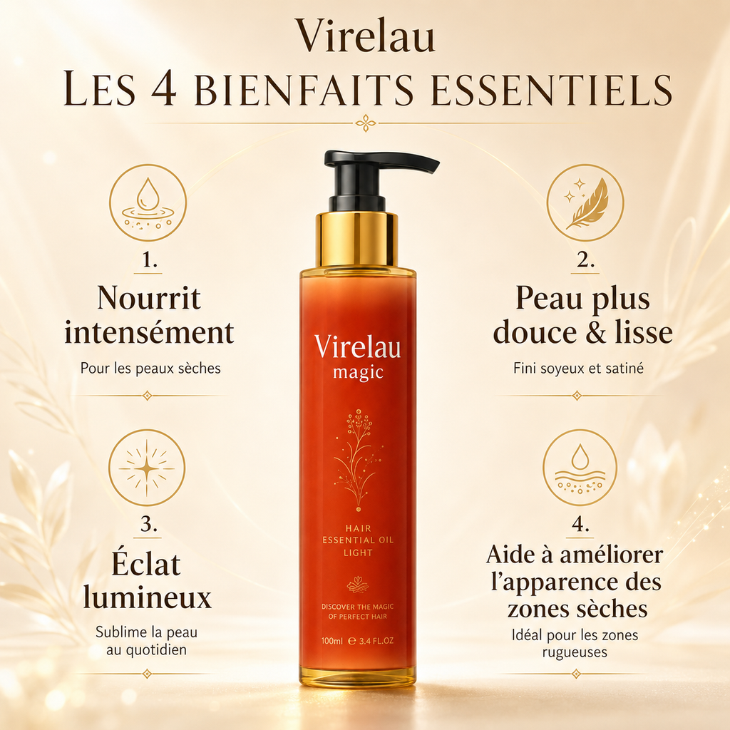 Huile Corps de Luxe Virelau – Nutrition Intense pour Peaux Sèches
